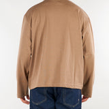 T-shirt Nocciola long sleeves con logo BELGIO 65 3DICI 