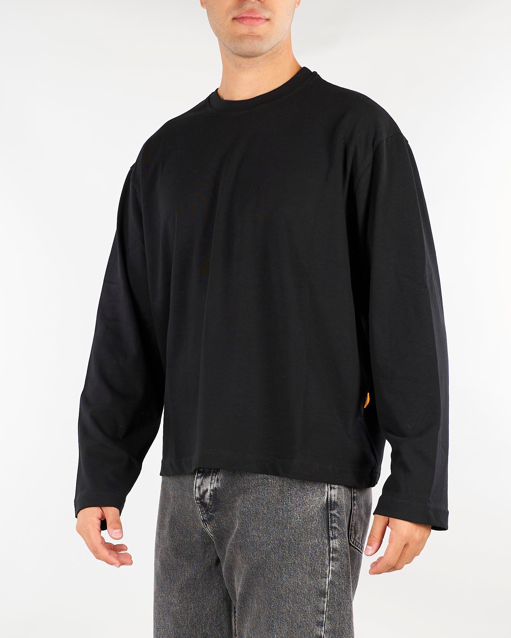 T-shirt Nero long sleeves con logo BELGIO 99 3DICI 