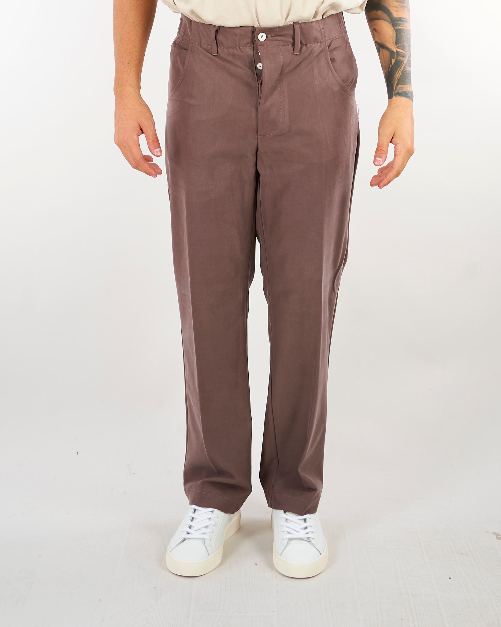 Pantalone Tortora in cupro straight fit GALLESPANT 85 3DICI 