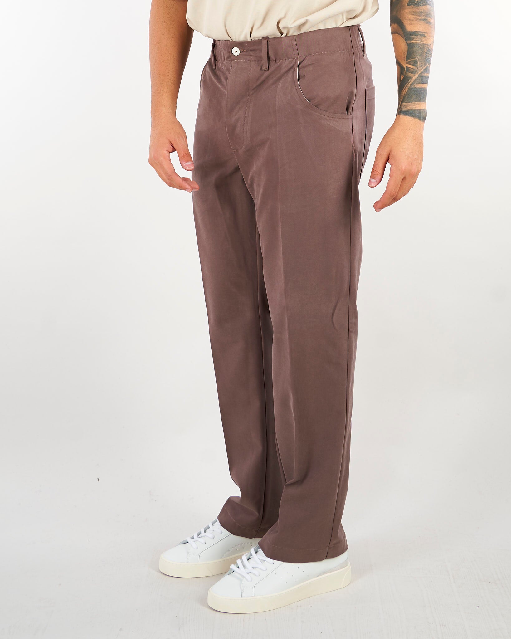 Pantalone Tortora in cupro straight fit GALLESPANT 85 3DICI 