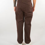 Pantalone Coffee in cotone caldo con elastico, pences e fondo ampio F6PKMAPA052 943 A PAPER KID 