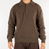 Maglia Polo Coffee in lana Relaxed fit F6PKMAPO069 966 A PAPER KID 