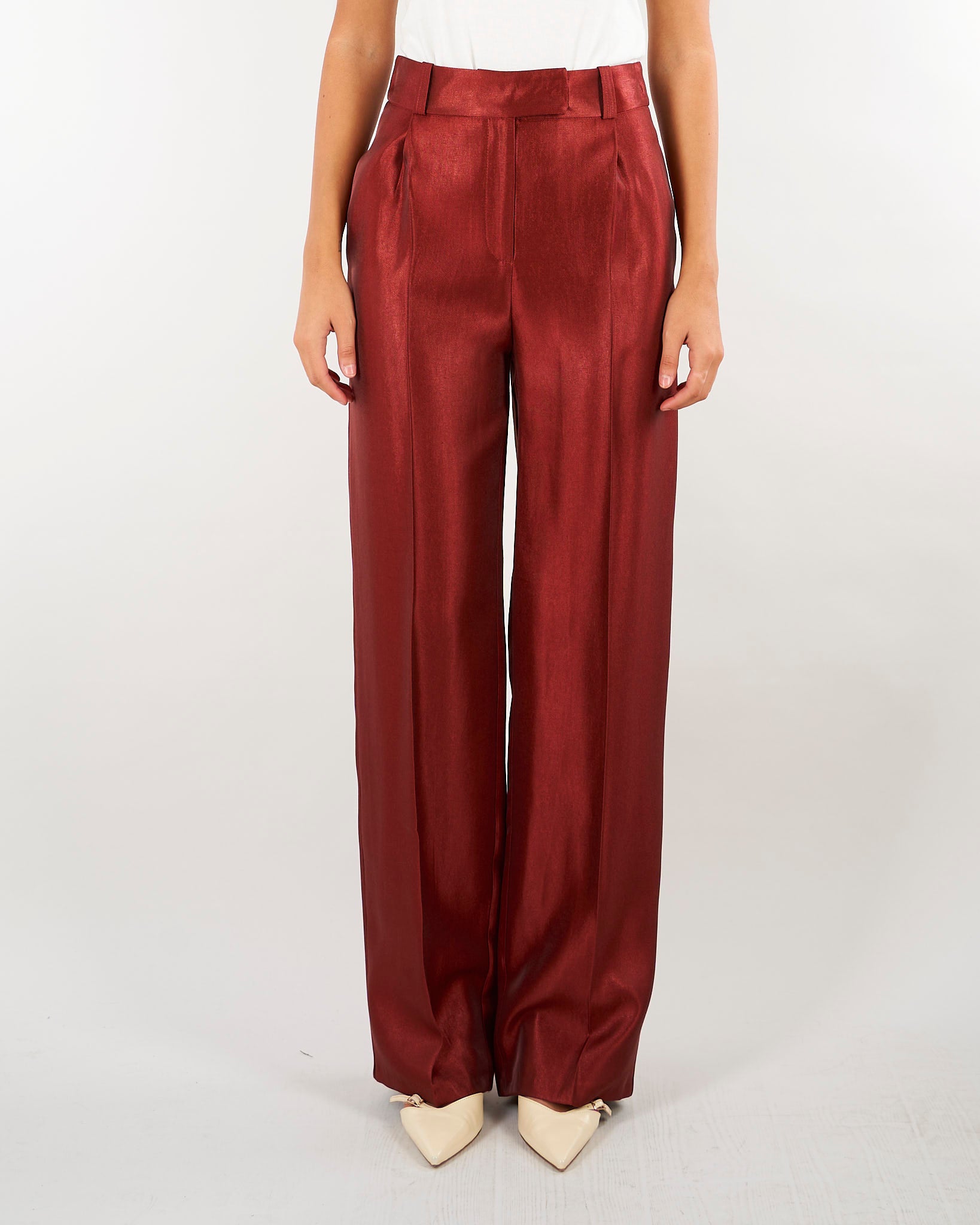 Pantalone sartoriale Bordeaux dalla finitura satinata ACT17118PA3043 178 ACTUALEE 