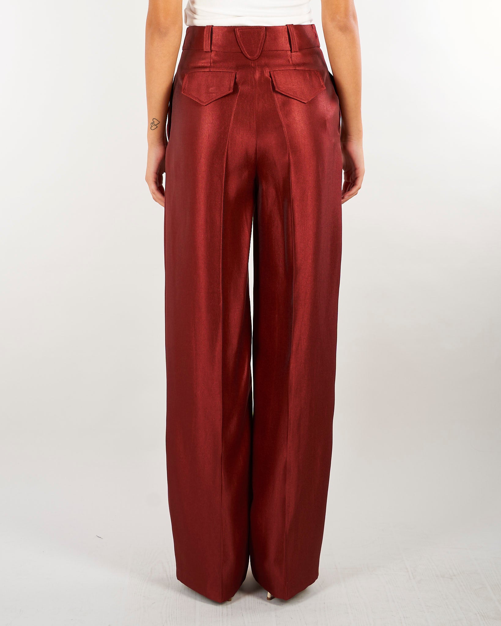 Pantalone sartoriale Bordeaux dalla finitura satinata ACT17118PA3043 178 ACTUALEE 