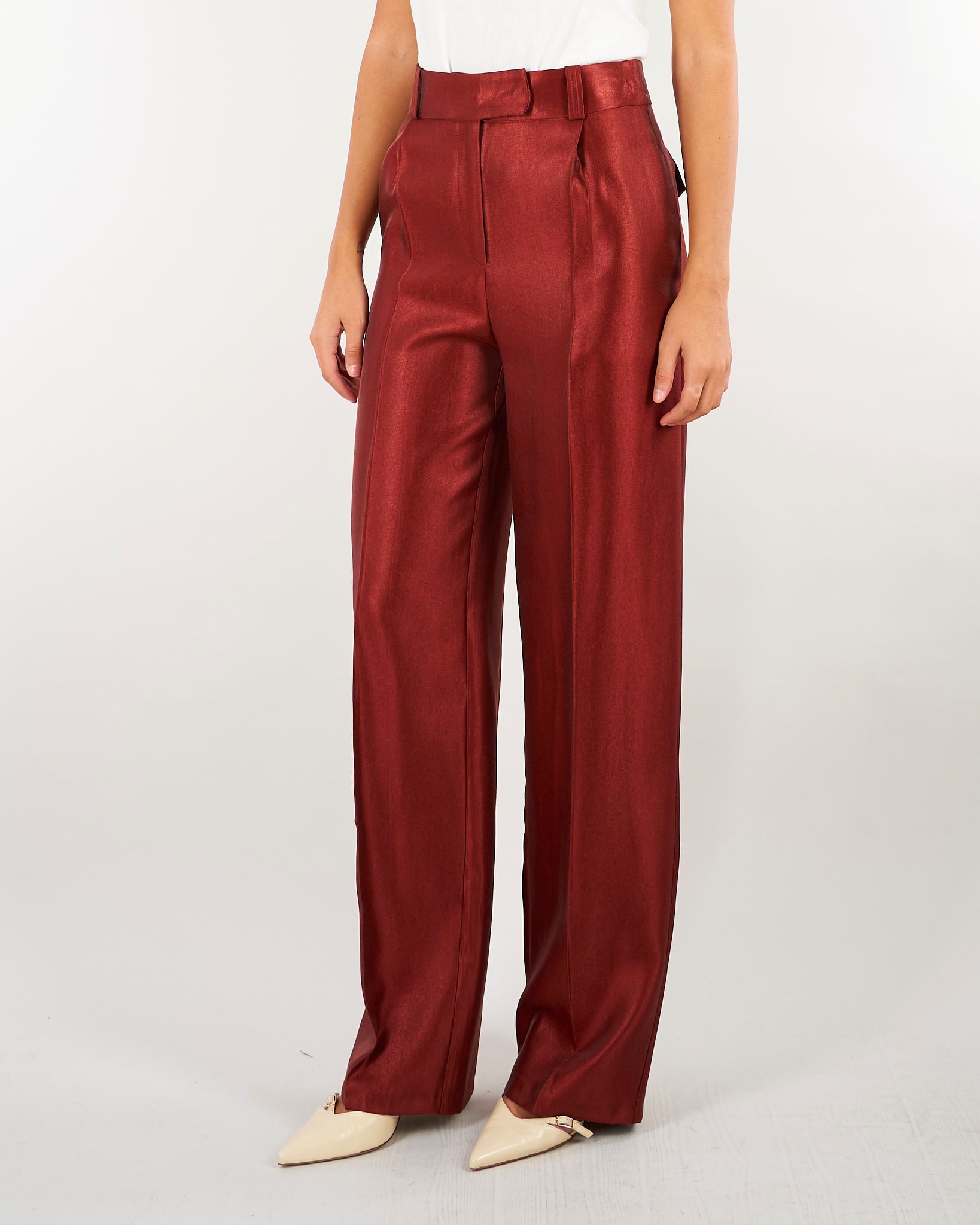 Pantalone sartoriale Bordeaux dalla finitura satinata ACT17118PA3043 178 ACTUALEE 