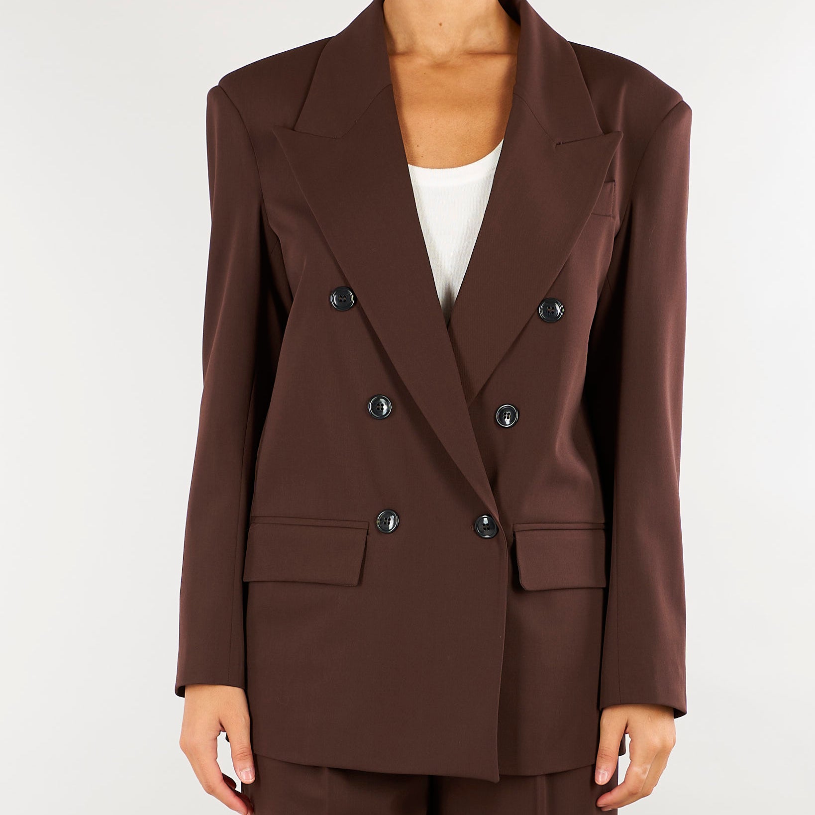 Blazer Marrone doppiopetto ACTGC02753GI1080 50 ACTUALEE 