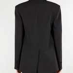 Blazer Nero con ampio rever sciallato in raso ACTGC031GI1082 99 ACTUALEE 