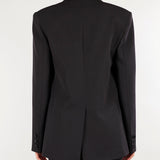 Blazer Nero con ampio rever sciallato in raso ACTGC031GI1082 99 ACTUALEE 