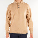 Maglia Polo Cammello in pura lana e cashmere Relaxed fit B9AC0071 62M AMARANTO 
