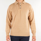 Maglia Polo Cammello in pura lana e cashmere Relaxed fit B9AC0071 62M AMARANTO 