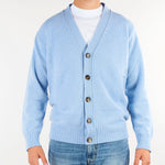 Cardigan Celeste in pura lana e cashmere Relaxed fit B9AC0072 80M AMARANTO 
