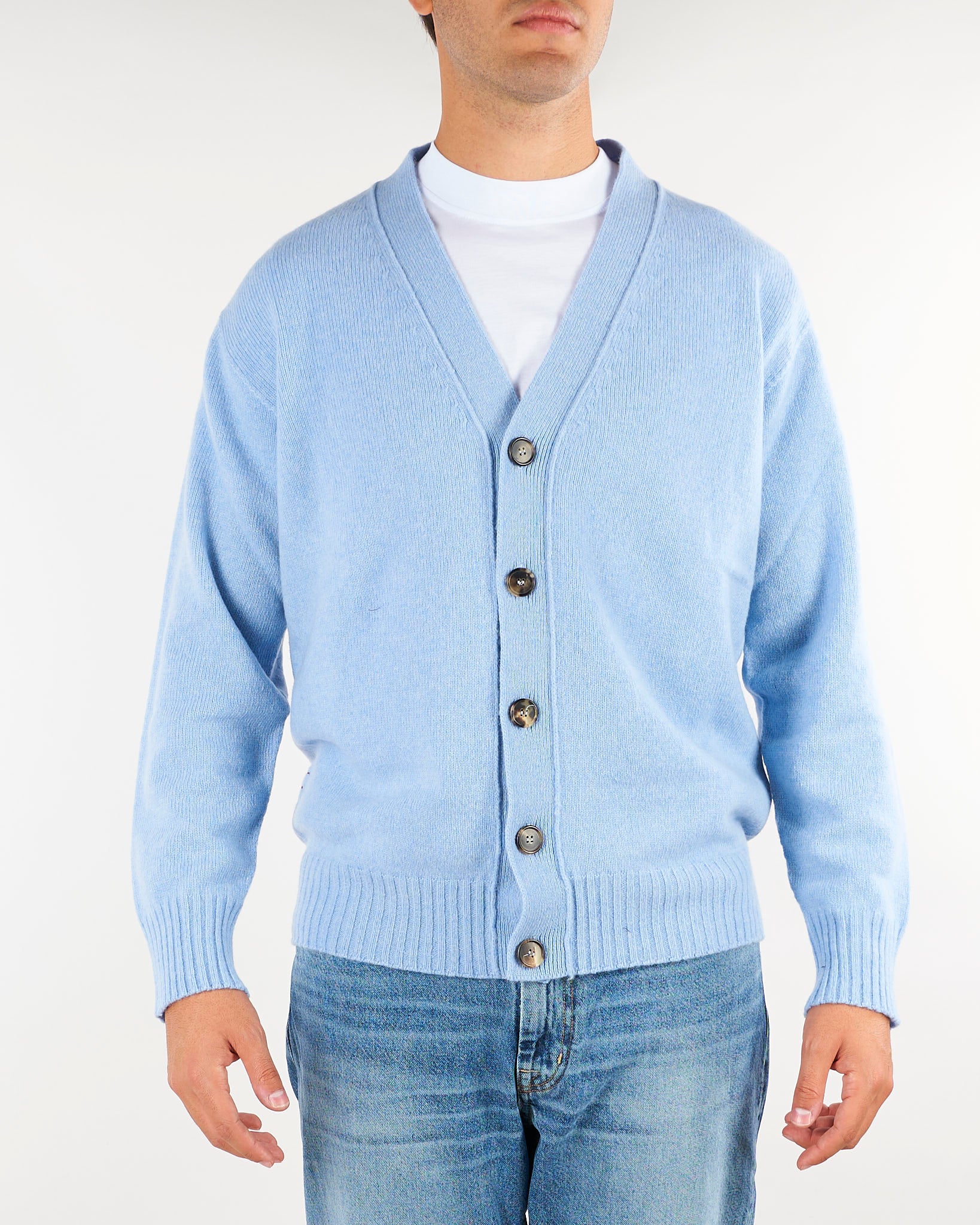 Cardigan Celeste in pura lana e cashmere Relaxed fit B9AC0072 80M AMARANTO 