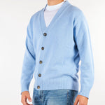 Cardigan Celeste in pura lana e cashmere Relaxed fit B9AC0072 80M AMARANTO 