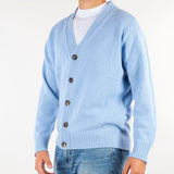 Cardigan Celeste in pura lana e cashmere Relaxed fit B9AC0072 80M AMARANTO 