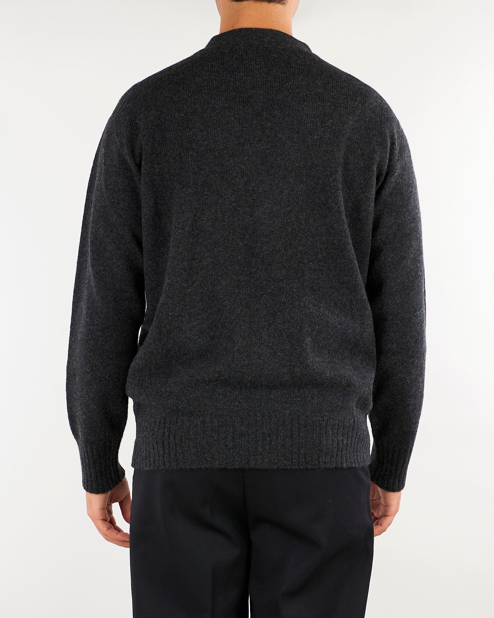 Cardigan Antracite in pura lana e cashmere Relaxed fit B9AC0072 98M AMARANTO 
