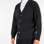 Cardigan Antracite in pura lana e cashmere Relaxed fit B9AC0072 98M AMARANTO 