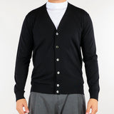 Cardigan Nero in pura lana merinos DK27052 79 DIKTAT 