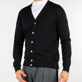 Cardigan Nero in pura lana merinos DK27052 79 DIKTAT 