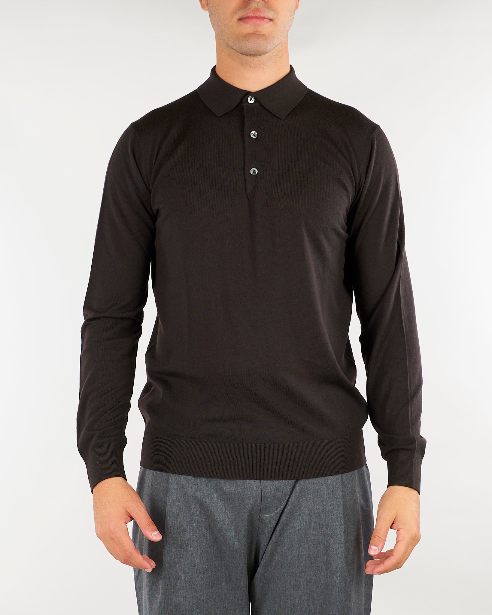 Maglia Polo Moro in lana merinos DK27061 18 DIKTAT 