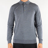 Maglia Polo Grigio in lana merinos DK27061 25 DIKTAT 