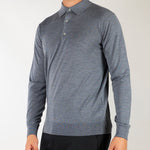 Maglia Polo Grigio in lana merinos DK27061 25 DIKTAT 
