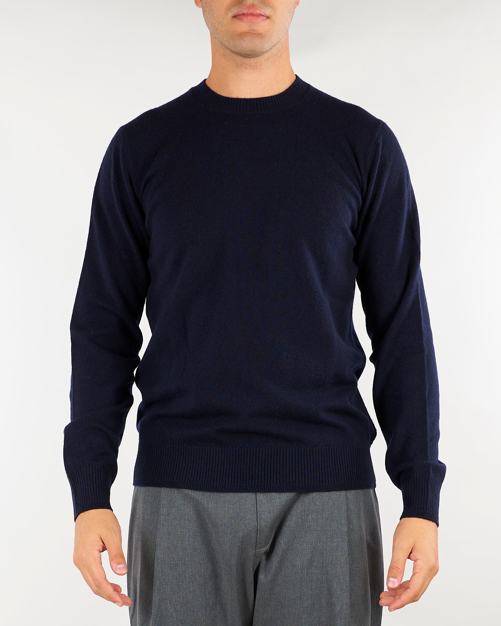 Maglia Blu in pura lana e cashmere DK27070 136 DIKTAT 