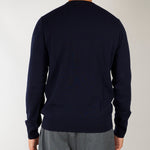 Maglia Blu in pura lana e cashmere DK27070 136 DIKTAT 