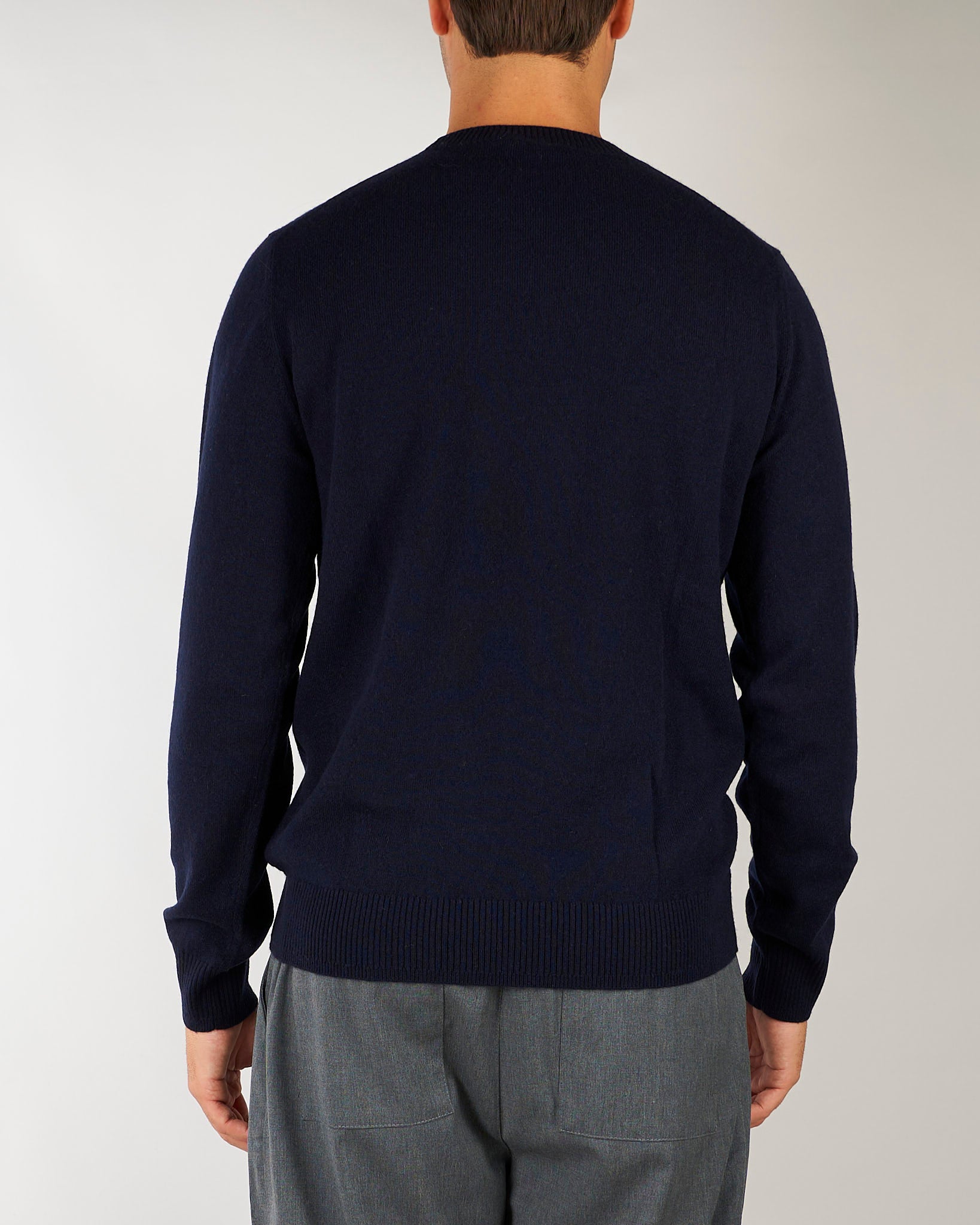 Maglia Blu in pura lana e cashmere DK27070 136 DIKTAT 