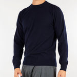 Maglia Blu in pura lana e cashmere DK27070 136 DIKTAT 