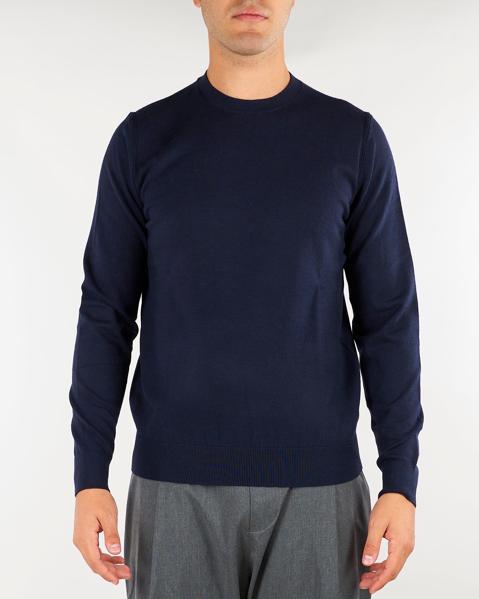 Maglia Blu in misto viscosa e cashmere DK27901 136 DIKTAT 