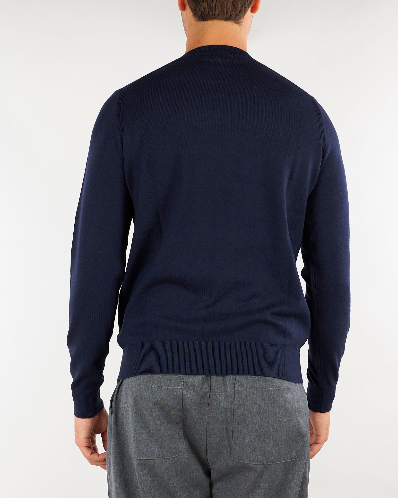 Maglia Blu in misto viscosa e cashmere DK27901 136 DIKTAT 