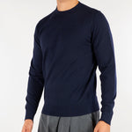 Maglia Blu in misto viscosa e cashmere DK27901 136 DIKTAT 