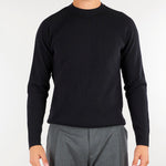 Maglia Nero a costine in misto viscosa e cashmere DK27923 79 DIKTAT 