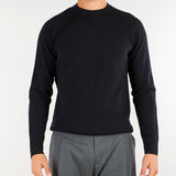 Maglia Nero a costine in misto viscosa e cashmere DK27923 79 DIKTAT 
