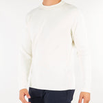 Maglia Bianco a costine in misto viscosa e cashmere DK27923 96 DIKTAT 