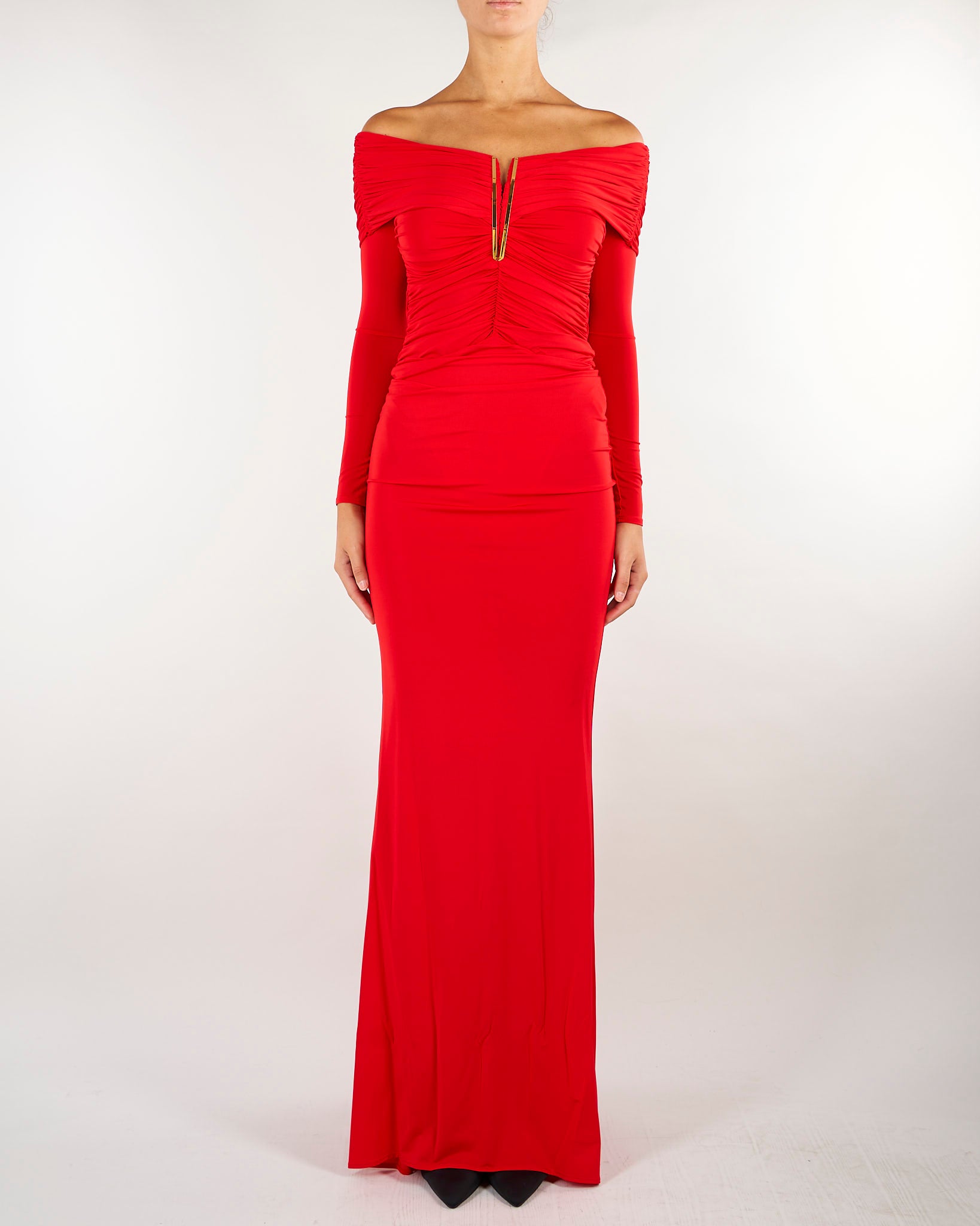 Abito Red Passion Red Carpet in jersey crêpe leggero ABR2667E2 CG5 ELISABETTA FRANCHI 