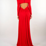Abito Red Passion Red Carpet in jersey crêpe leggero ABR2667E2 CG5 ELISABETTA FRANCHI 
