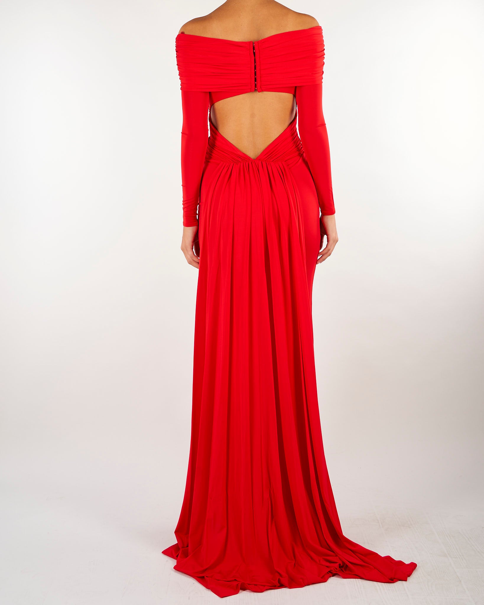 Abito Red Passion Red Carpet in jersey crêpe leggero ABR2667E2 CG5 ELISABETTA FRANCHI 