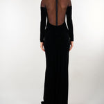 Abito Nero Red Carpet in velluto e tulle ABR2967E2 110 ELISABETTA FRANCHI 