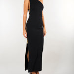 Abito Nero in maglia da red carpet con cerniera AM07B66E2 110 ELISABETTA FRANCHI 