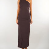 Abito Dark Chocolate in maglia da red carpet con cerniera AM07B66E2 EV9 ELISABETTA FRANCHI 
