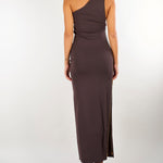 Abito Dark Chocolate in maglia da red carpet con cerniera AM07B66E2 EV9 ELISABETTA FRANCHI 