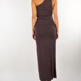 Abito Dark Chocolate in maglia da red carpet con cerniera AM07B66E2 EV9 ELISABETTA FRANCHI 