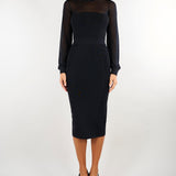 Abito Nero in maglia con effetti 3D AM53B67E2 110 ELISABETTA FRANCHI 