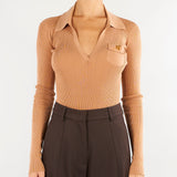 Body Pelle in maglia con ricami à jour BK02B66E2 FK4 ELISABETTA FRANCHI 