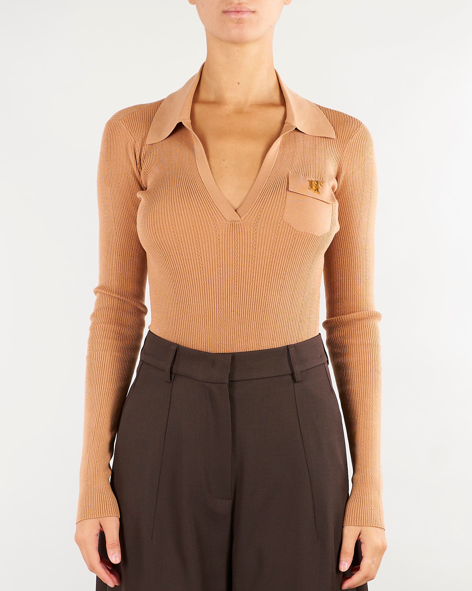 Body Pelle in maglia con ricami à jour BK02B66E2 FK4 ELISABETTA FRANCHI 