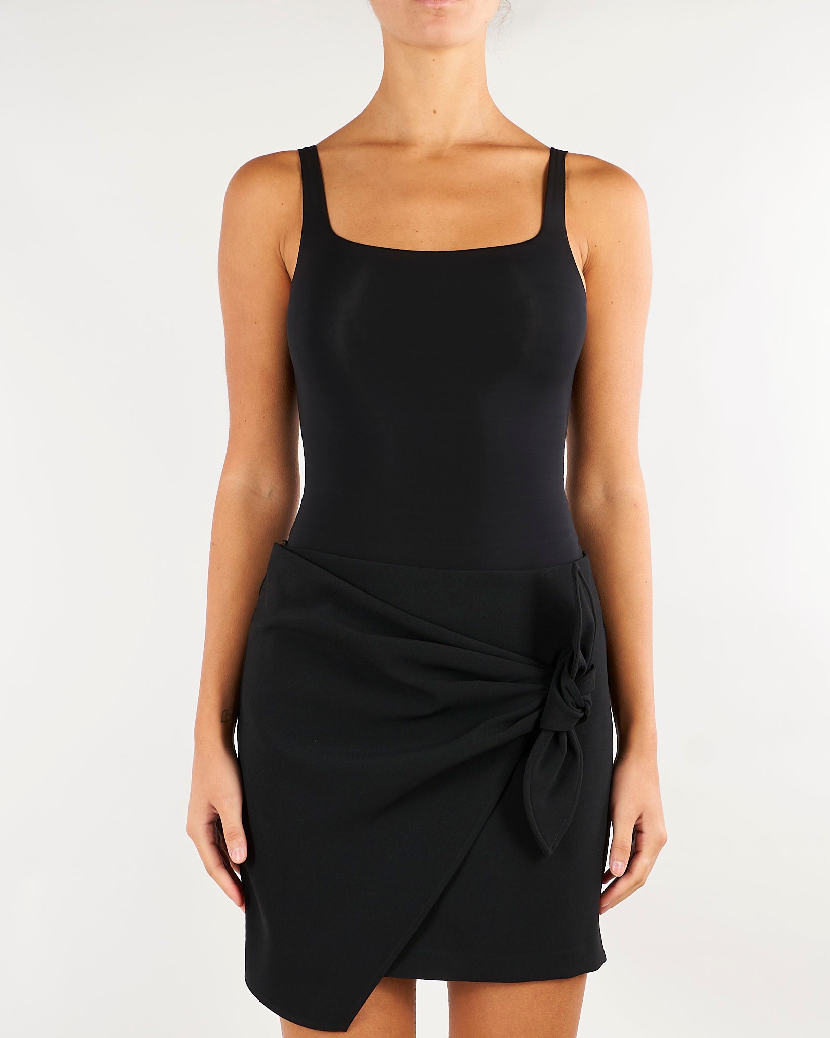 Body Nero in jersey crêpe leggero BO03966E2 110 ELISABETTA FRANCHI 