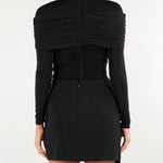 Body Nero in jersey crêpe leggero BO04267E2 110 ELISABETTA FRANCHI 