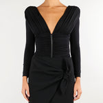 Body Nero in jersey crêpe leggero BO04367E2 110 ELISABETTA FRANCHI 