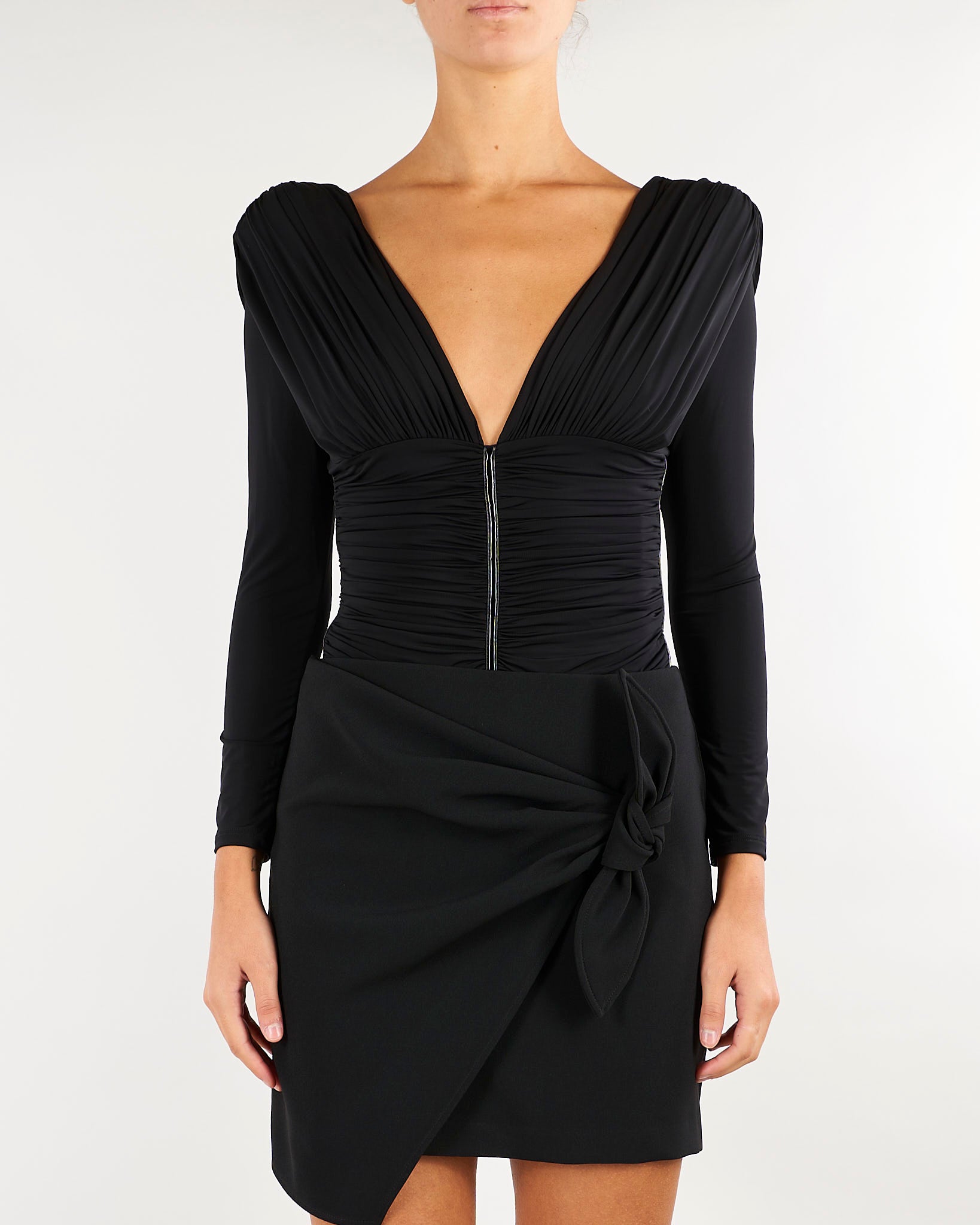 Body Nero in jersey crêpe leggero BO04367E2 110 ELISABETTA FRANCHI 